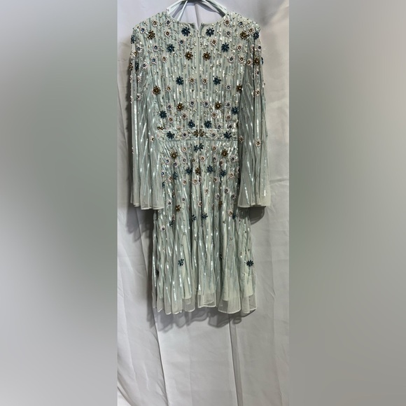 Mac Duggal 93838 NWT One of A kind Blue MIDI Dress - Picture 2 of 5